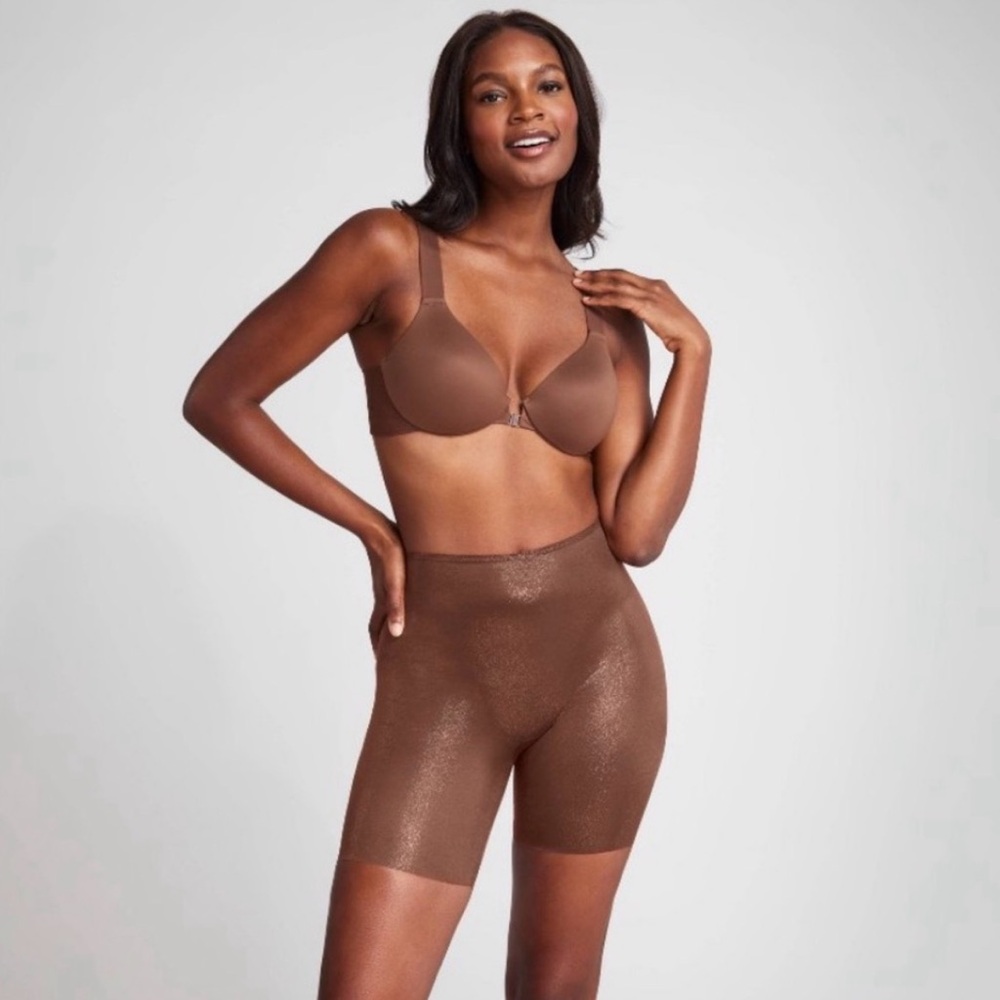 Assets By Spanx Shapewear in Shimmering Bronze Metallic 
Size Small